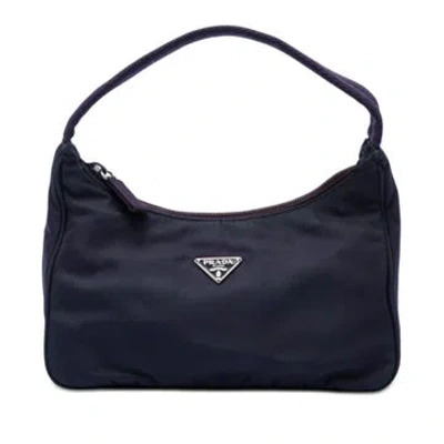 Pre-owned Prada Nylon Mini Tessuto Sport Shoulder Bag In Purple