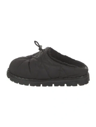 Pre-owned Prada Nylon Mules In Black