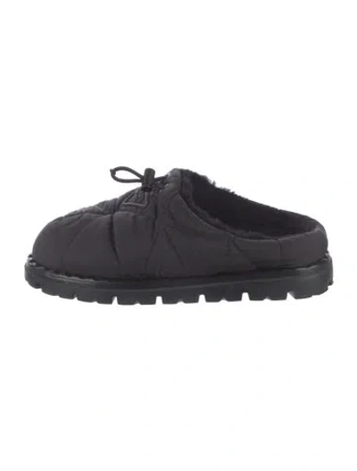 Pre-owned Prada Nylon Mules In Black