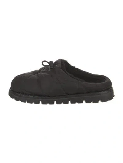 Pre-owned Prada Nylon Mules In Black