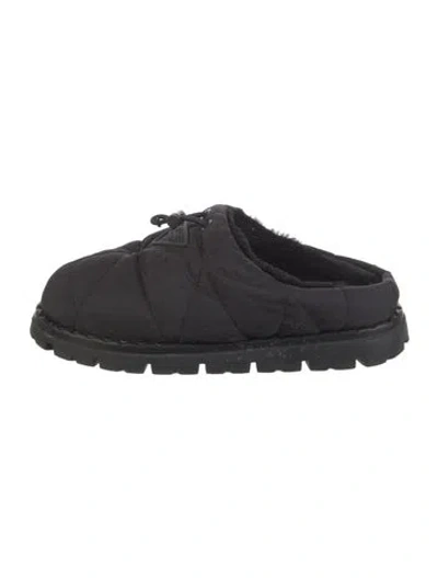 Pre-owned Prada Nylon Mules In Black