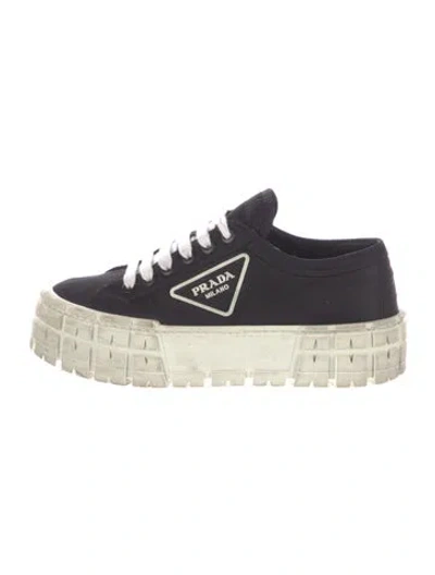 Pre-owned Prada Nylon Oxfords In Black