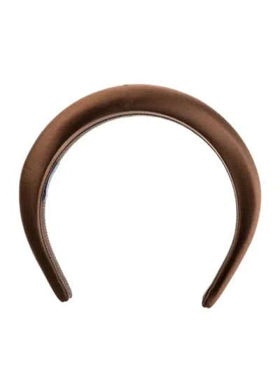 Pre-owned Prada Nylon Padded Headband In Brown