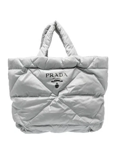 Pre-owned Prada Nylon Padded Re-nylon In Gray