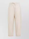 Prada Elegant Neutral Tailored Trousers