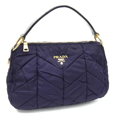 Pre-owned Prada Nylon Patent Leather Shoulder Bag () In Purple