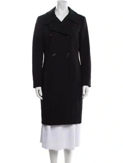 Pre-owned Prada Nylon Peacoat In Black