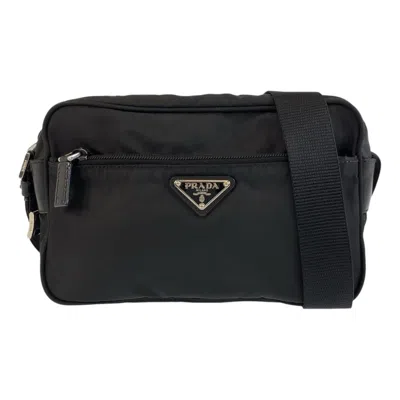 Pre-owned Prada Nylon Pochette Shoulder Bag () In Black