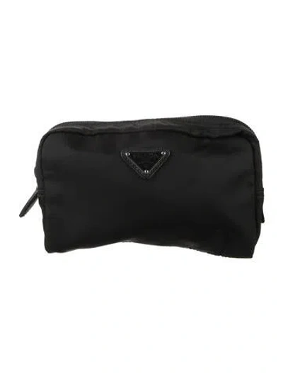 Pre-owned Prada Nylon Pouch In Black