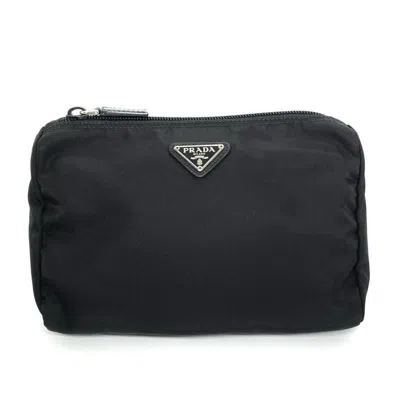 Pre-owned Prada Nylon Pouch () In Black