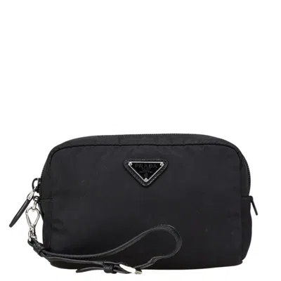 Pre-owned Prada Nylon Pouch () In Black
