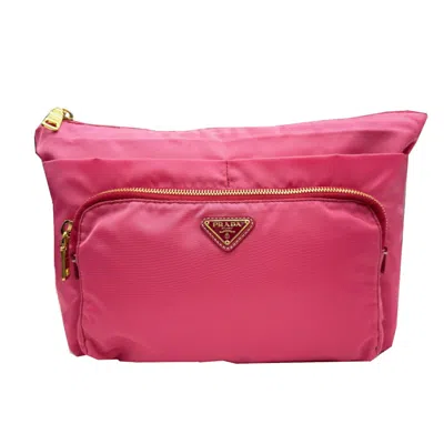 Pre-owned Prada Nylon Pouch () In Pink