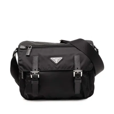 Pre-owned Prada Nylon Pouch Shoulder Bag () In Black