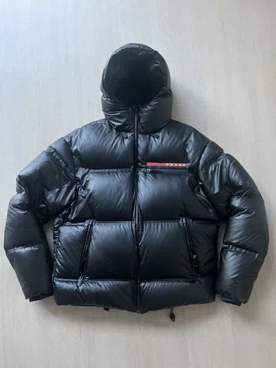 Pre-owned Prada Nylon Puffer Jacket In Black
