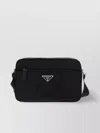 Prada Nylon Rectangular Shoulder Bag With Adjustable Strap
