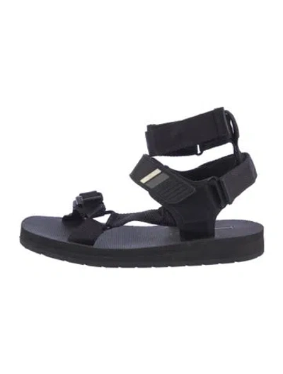 Pre-owned Prada Nylon Sandals In Black