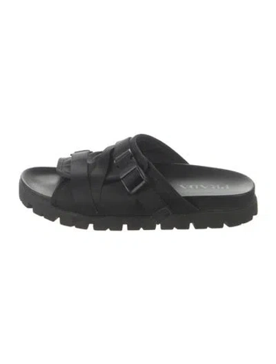 Pre-owned Prada Nylon Sandals In Black