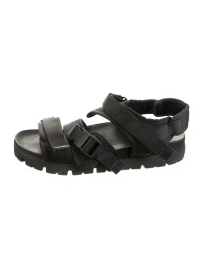 Pre-owned Prada Nylon Sandals In Black