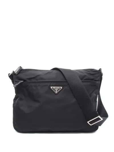 Pre-owned Prada Nylon Shoulder Bag In Black