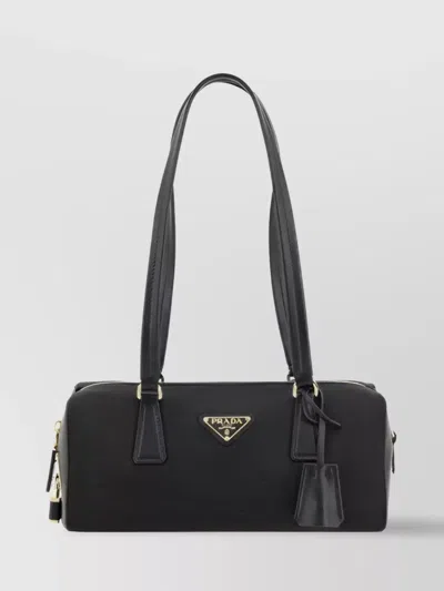 Prada Nylon Shoulder Bag Padlock Detail