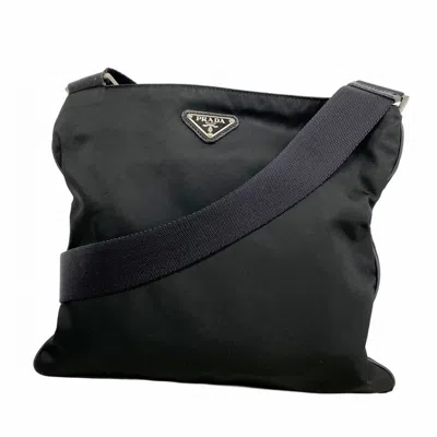 Pre-owned Prada Nylon Shoulder Bag () In Black