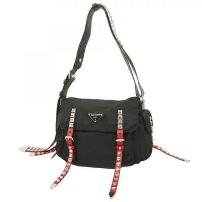 Pre-owned Prada Nylon Shoulder Bag () In Black