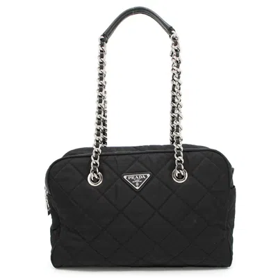 Pre-owned Prada Nylon Shoulder Bag () In Black