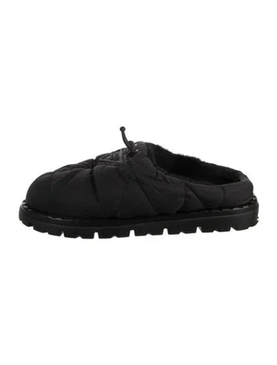 Pre-owned Prada Nylon Slippers In Black