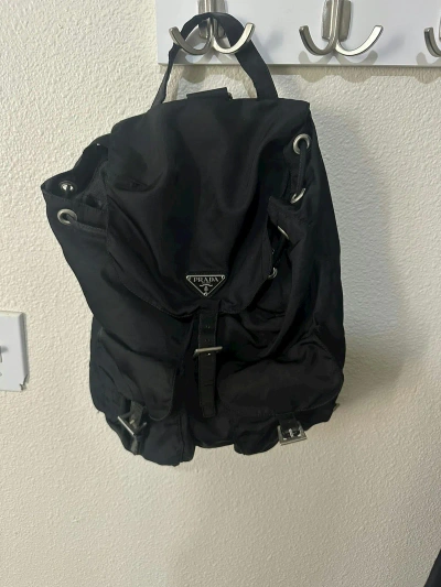 Pre-owned Prada Nylon Small Backpack In Black