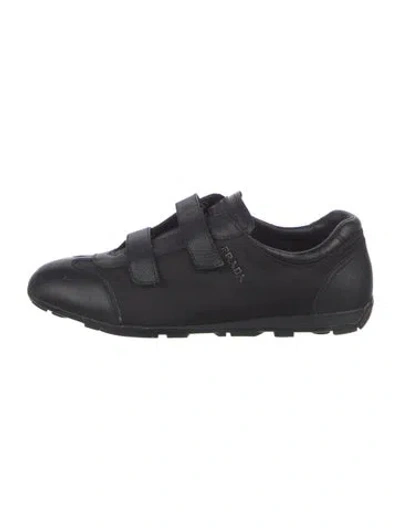 Pre-owned Prada Nylon Sneakers In Black