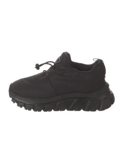 Pre-owned Prada Nylon Sneakers In Black