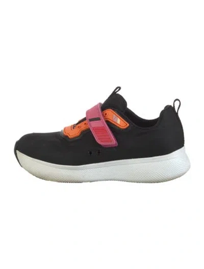 Pre-owned Prada Nylon Sneakers In Black