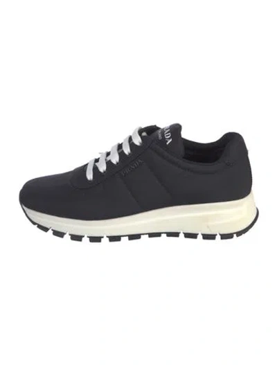 Pre-owned Prada Nylon Sneakers In Black