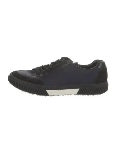 Pre-owned Prada Nylon Sneakers In Black