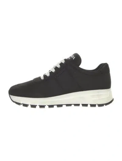 Pre-owned Prada Nylon Sneakers In Black