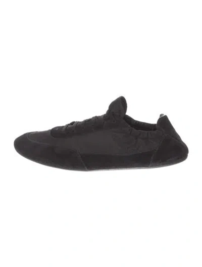 Pre-owned Prada Nylon Sneakers In Black