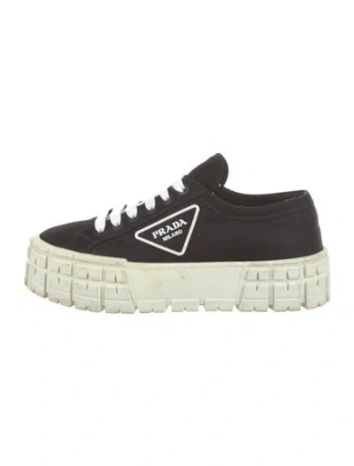 Pre-owned Prada Nylon Sneakers In Black