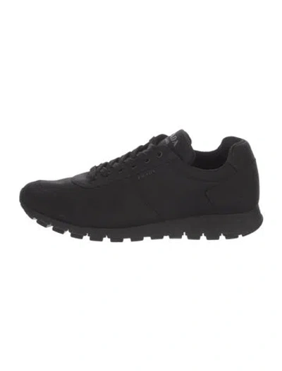 Pre-owned Prada Nylon Sneakers In Black