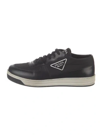 Pre-owned Prada Nylon Sneakers In Black