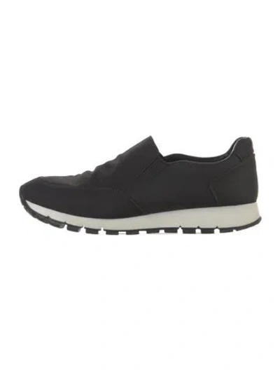 Pre-owned Prada Nylon Sneakers In Black
