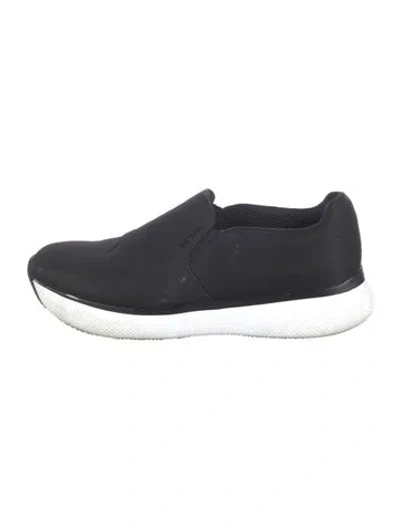 Pre-owned Prada Nylon Sneakers In Black