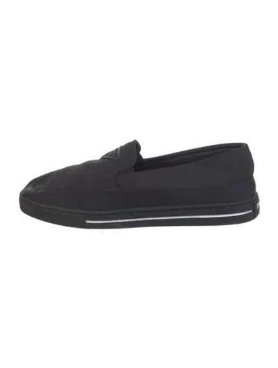 Pre-owned Prada Nylon Sneakers In Black