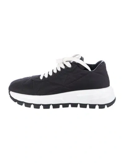 Pre-owned Prada Nylon Sneakers In Black