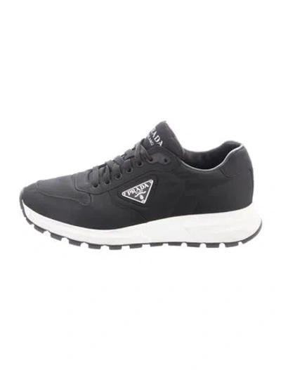 Pre-owned Prada Nylon Sneakers In Black