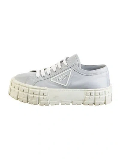 Pre-owned Prada Nylon Sneakers In Blue