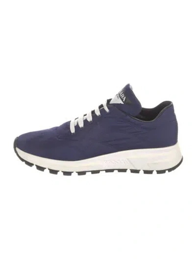 Pre-owned Prada Nylon Sneakers In Blue