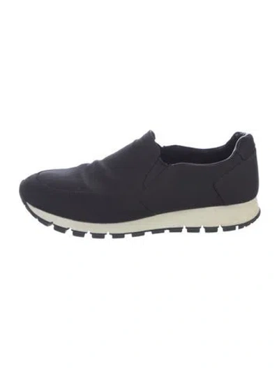 Pre-owned Prada Nylon Sneakers In Blue