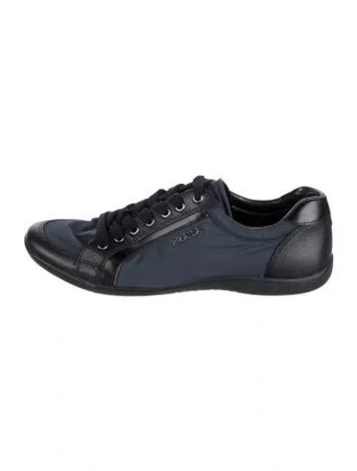 Pre-owned Prada Nylon Sneakers In Blue