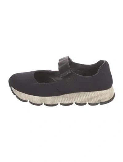 Pre-owned Prada Nylon Sneakers In Blue