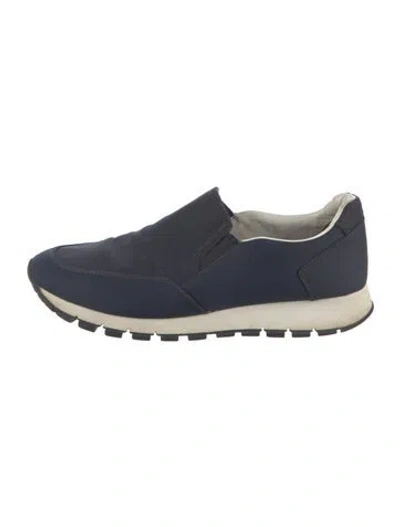 Pre-owned Prada Nylon Sneakers In Blue